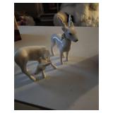 Pair of white rain deer