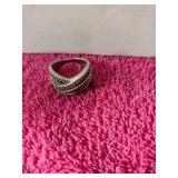 Stunning 925 Sterling Diamond Ring Size 8