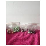 4 bags vintage marbles