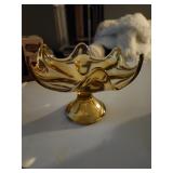 Amber viking Candy Dish Vintage
