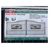 (1) Set of Metal Driveway Gates with Deer Motif - Each Gate is 7’H x 10’W