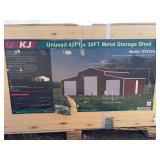 42’ x 30’ Metal Storage Shed - Assembly Required - Red Brown Color