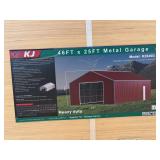 46’ x 25’ Metal Garage - Assembly Required - Red Brown Color