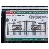 (1) Set of Metal Driveway Gates with Deer Motif - Each Gate is 7’H x 10’W