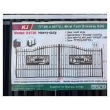 (1) Set of Metal Driveway Gates with Deer Motif - Each Gate is 7’H x 10’W