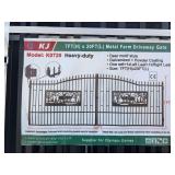 (1) Set of Metal Driveway Gates with Deer Motif - Each Gate is 7’H x 10’W