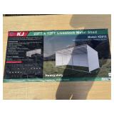 25’ x 12’ Livestock Metal Shed - Assembly Required - Cream Color