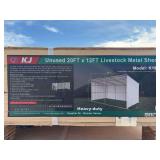 20’ x 12’ Livestock Metal Shed - Assembly Required - Cream Color