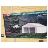 23’ x 22’ Double Garage Metal Shed - Assembly Required - Cream Color