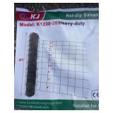 (1) Roll of Galvanized Field Fence - 4’H x 100’L 14ga