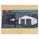 33’ x 25’ Double Garage Steel Barn Shed - Assembly Required - Cream Color