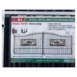 (1) Set of Metal Driveway Gates with Deer Motif - Each Gate is 7’H x 10’W