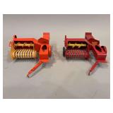 Pair of Square Balers Case and Massey Harris -11”x8”