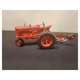 McCormick Farmall 400 Diecast Tractor with 3 Bottom Plow - 13'L x 5'H