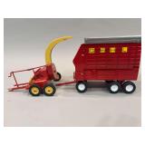 New Holland Forage Chopper with Gehl Silage Wagon (wagon is Ertl) -18”x8”