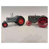 Pair of Diecast Case Tractors - NF- Steel Wheel- 5”x9”