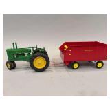 John Deere Model A - NF - C&M Farm Farm Toys- with New Holland Silage Wagon - 19”x6”