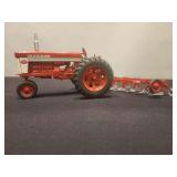 Farmall 560 Diecast Tractor with 5 Bottom Plow - 16'L x 6'H