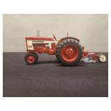 Farmall 404 NF Diecast Tractor with 2 Bottom Plow - 12'L x 5'H