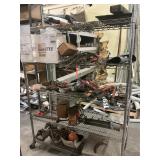 Rack and assorted hand tools