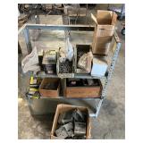 RACK OF NAILS, BOX CONNECTORS, CONDUIT CONNECTORS