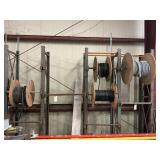 RACK W/ CONTENTS 3 RLS  ALUMINUM WIRE,FLEX CONDUIT