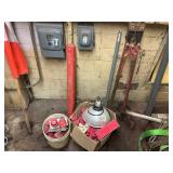 Fiberglass insulators and bolt cutters