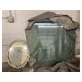 42" round glass table top. 1" thick, mirror