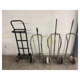 Wire spool carts and dolly