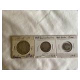 COMPLETE SILVER BARBER COIN SET 50, 25, 10 CENTS