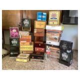 (34) WOODEN AND CARDBOARD CIGAR BOXES