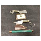 2ï¿½ Fixed Blade Custom Made Keychain Knife w/Sheath