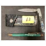 3.5ï¿½ Folding Blade Custom Made Knife w/ Sheath