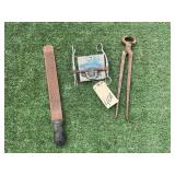 HOOF NIPPERS, RASP. HORSE BIT & POLY FENCE