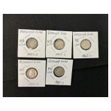 (5) ROOSEVELT DIMES 90% SILVER