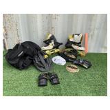 ROLLER BLADES SZ. 8, HELMET, ETC