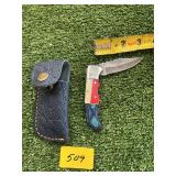 DAMASCUS STYLE POCKET KNIFE