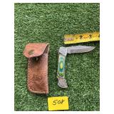 DAMASCUS STYLE POCKET KNIFE