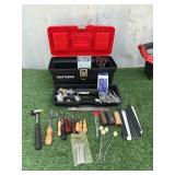 CRAFTSMAN TOOLBOX WITH LEATHER TOOLS