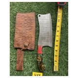 DAMASCUS STYLE BUTCHER KNIFE