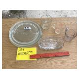 FIRE KING MEASURING CUP/MICROWAVE PLATTERS ETC