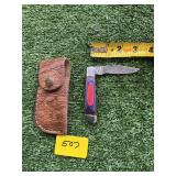 DAMASCUS STYLE POCKET KNIFE