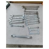 7  LARGE OPEN END BOX END WRENCHES
