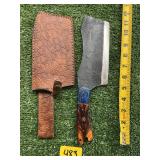 DAMASCUS STYLE  BUTCHER KNIFE