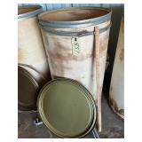 LARGE STORAGE BARREL W/ PVC FITTINGS