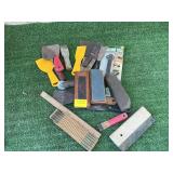 SHARPENING STONES, CAULKING SET