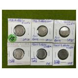 (6) EARLY DATE BUFFALO NICKLES 1936-1920-S