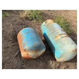 (2) METAL TANKS         25" X 19"      20" X 44"
