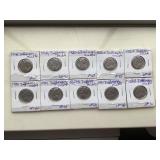 (10) JEFFERSON NICKELS 1939 and up
