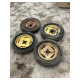 4 - 5.90-15 TIRES AND RIMS